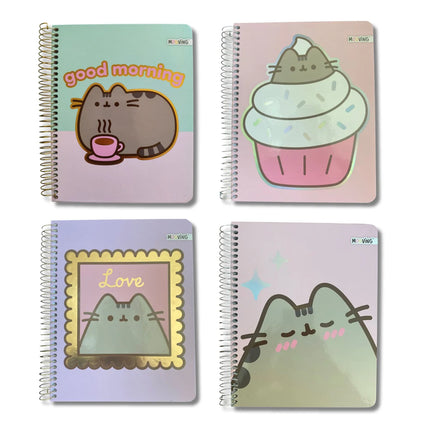 CUADERNO 1/2 OFICIO 3 MATERIAS 5MM 120HJS PUSHEEN MOOVING