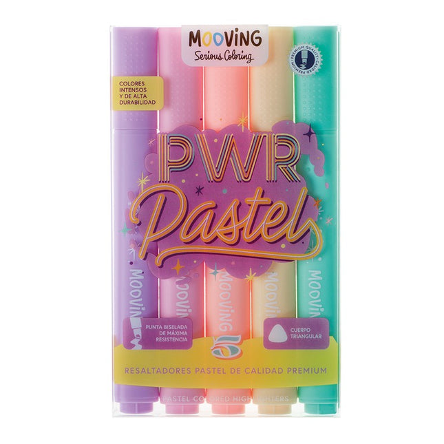 Resaltadores Pastel Mooving Coloring x5