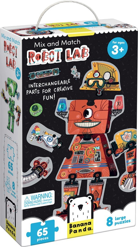 ROMPECABEZA MIX AND MATCH ROBOT LAB 65PZS