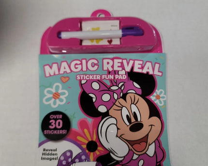 LIBRO P/ COLOREAR DISNEY MAGIC REVEAL STICKER FUN PAD MINNIE