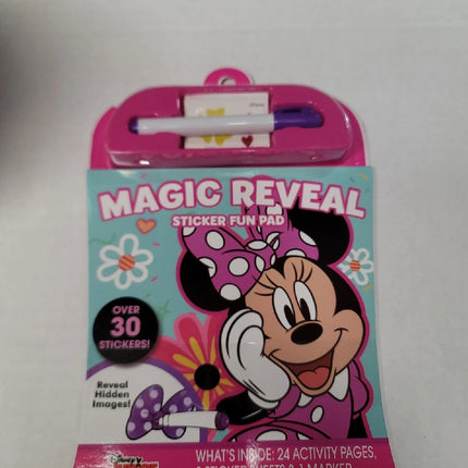 LIBRO P/ COLOREAR DISNEY MAGIC REVEAL STICKER FUN PAD MINNIE