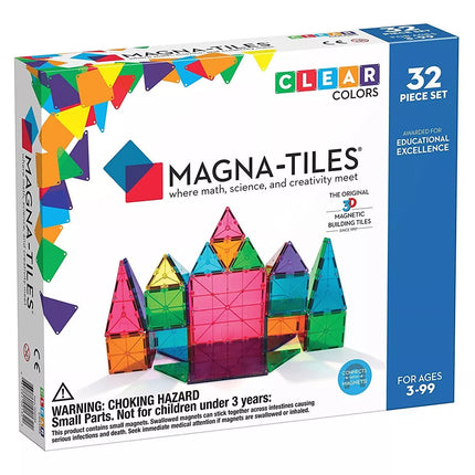 MAGNA TILES - CLEAR COLORS 32 PC