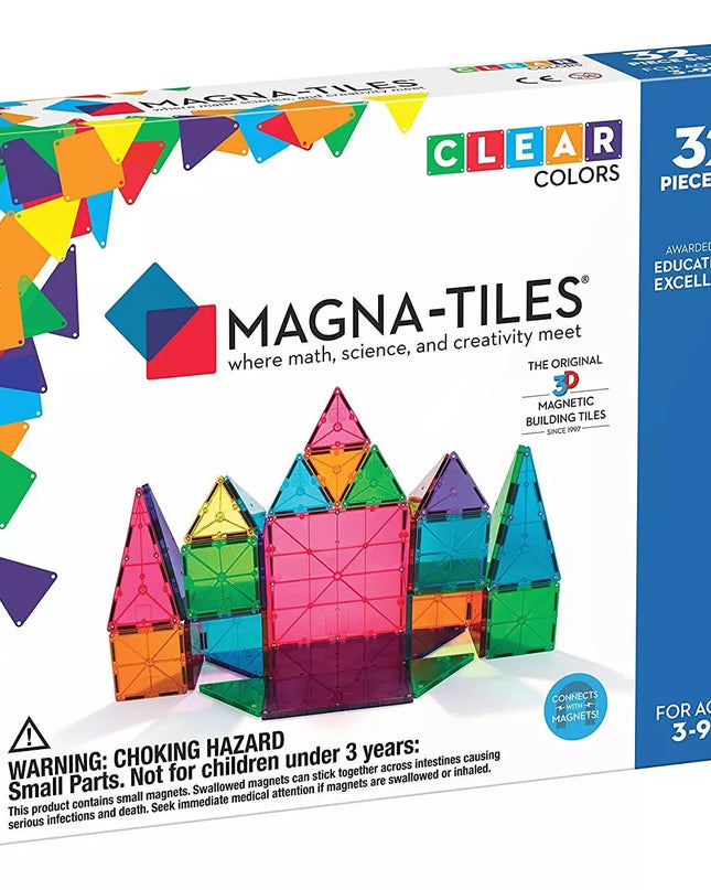 MAGNA TILES - CLEAR COLORS 32 PC
