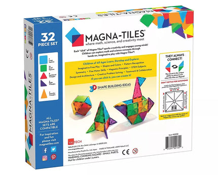 MAGNA TILES - CLEAR COLORS 32 PC