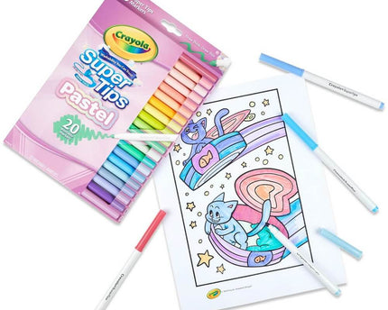 MARCADORES PASTEL SUPERTIP CRAYOLA 20PZ