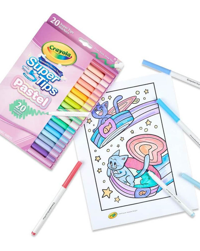 MARCADORES PASTEL SUPERTIP CRAYOLA 20PZ