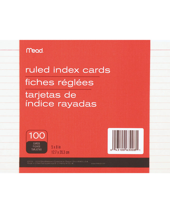 INDEX CARDS 5x8 RAYADA MEAD