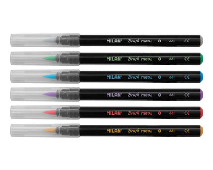 MARCADORES BRUSH-TIP METALICOS 6CLRS