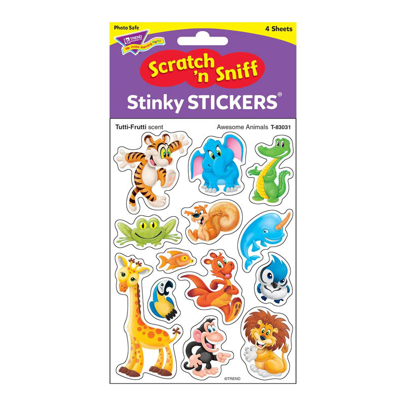STICKERS AWESOME ANIMALS TUTTI FRUTTI