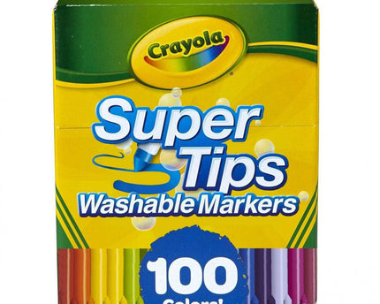 MARCADORES SUPER TIPS PUNTA FINA 100 PCS - CRAYOLA
