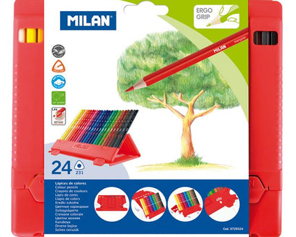 COLORES C/ESTUCHE 24CLRS MILAN
