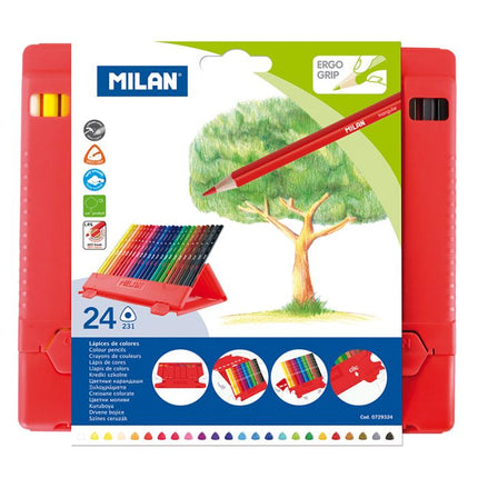 COLORES C/ESTUCHE 24CLRS MILAN