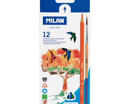 COLORES ACUARELABLE 12CLRS MILAN