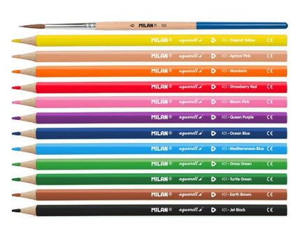 COLORES ACUARELABLE 12CLRS MILAN