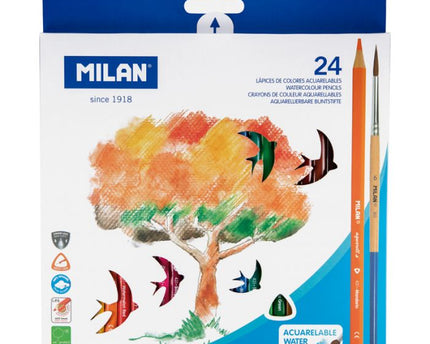 COLORES ACUARELABLE 24CLRS MILAN
