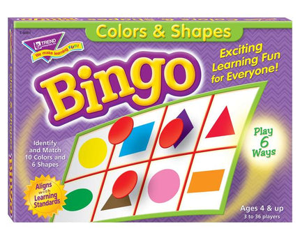 BINGO COLORES Y FORMAS