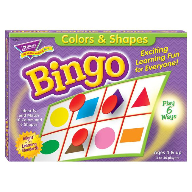 BINGO COLORES Y FORMAS