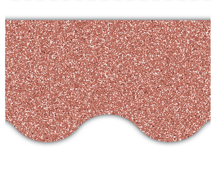 BORDE ROSE GOLD GLITZ SCALLOPED