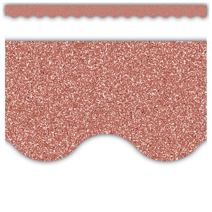 BORDE ROSE GOLD GLITZ SCALLOPED