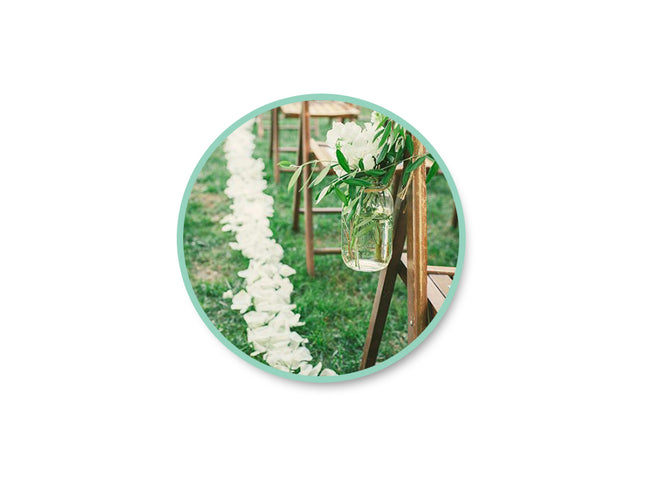 PÉTALOS DE ROSA BLANCOS 200pc