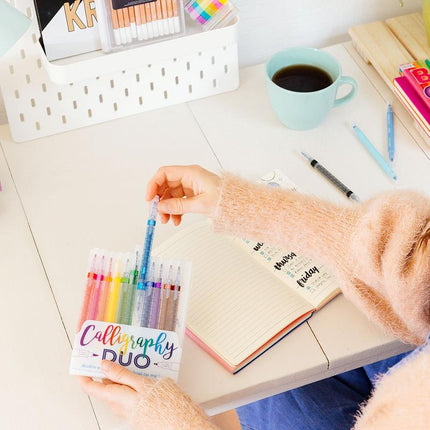 SET DE MARCADORES CALLIGRAPHY DUO 12CLRS