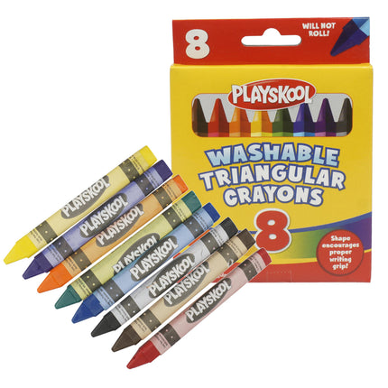 CRAYONES TRIANGULARES LAVABLES 8PCS