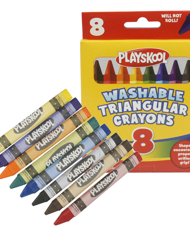 CRAYONES TRIANGULARES LAVABLES 8PCS