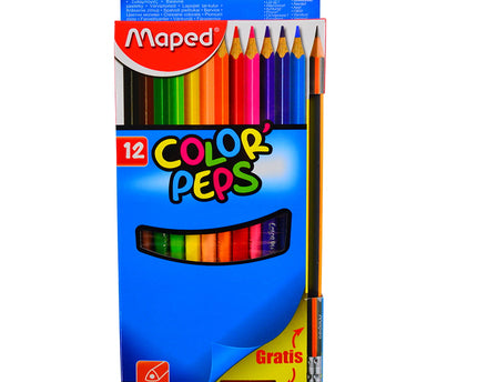 LAPICES DE COLORES COLOR PEPS MAPED 12 UNIDADES