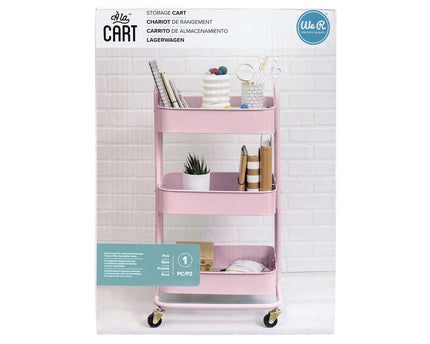 CARRITO DE ALMACENAMIENTO P/OFICINA ROSA