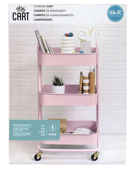 CARRITO DE ALMACENAMIENTO P/OFICINA ROSA