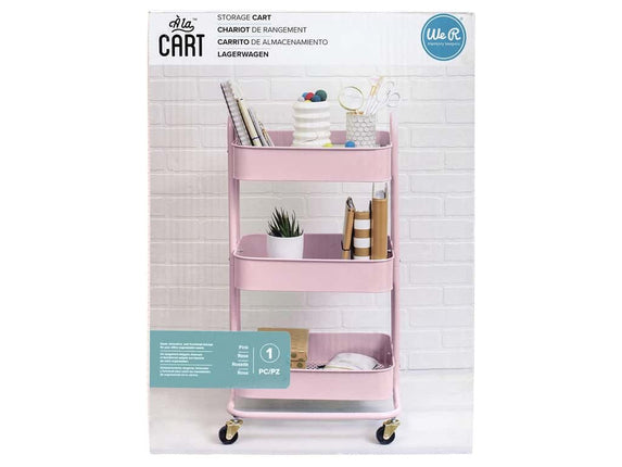 CARRITO DE ALMACENAMIENTO P/OFICINA ROSA