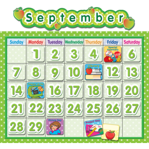 BULLETIN POLKA DOT SCHOOL CALENDAR