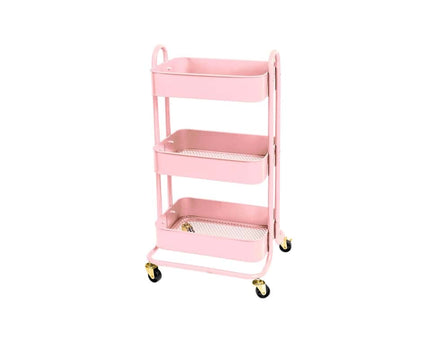 CARRITO DE ALMACENAMIENTO P/OFICINA ROSA