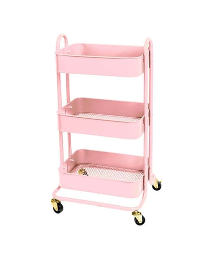 CARRITO DE ALMACENAMIENTO P/OFICINA ROSA