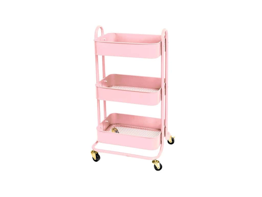 CARRITO DE ALMACENAMIENTO P/OFICINA ROSA