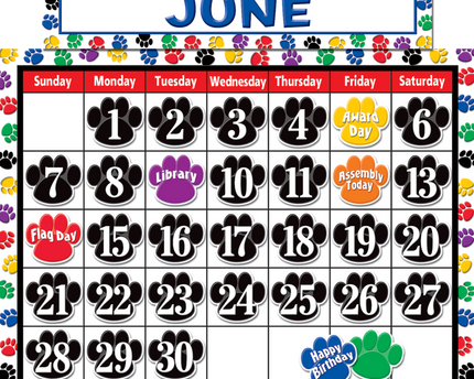 BULLETIN CALENDAR PAW PRINT