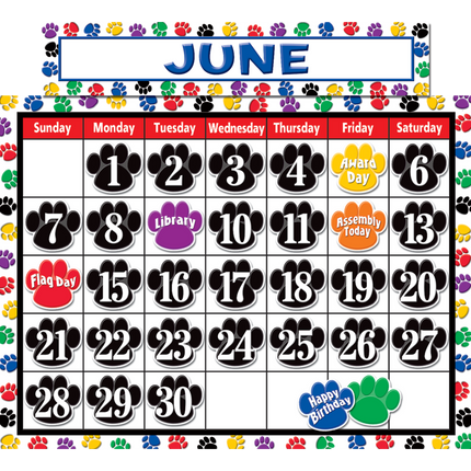 BULLETIN CALENDAR PAW PRINT