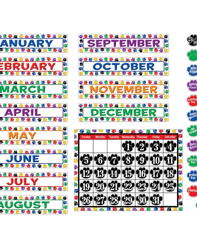 BULLETIN CALENDAR PAW PRINT