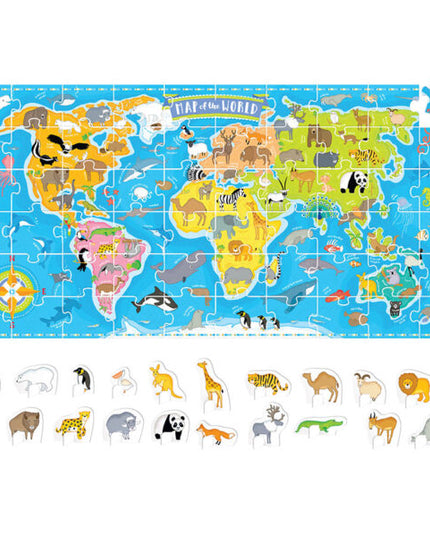 ROMPECABEZA WHAT IN THE WORLD ANIMALS 60PZS