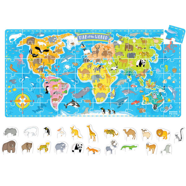 ROMPECABEZA WHAT IN THE WORLD ANIMALS 60PZS