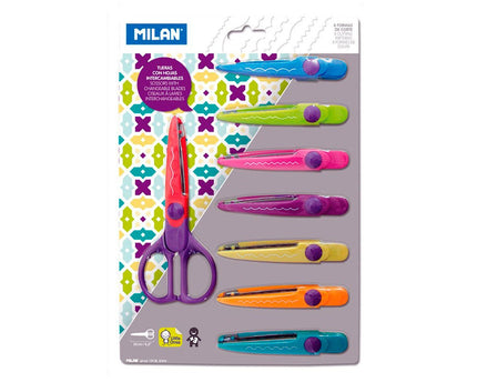 SET DE TIJERAS DE FORMAS MILAN 8PC