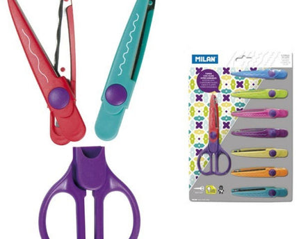 SET DE TIJERAS DE FORMAS MILAN 8PC