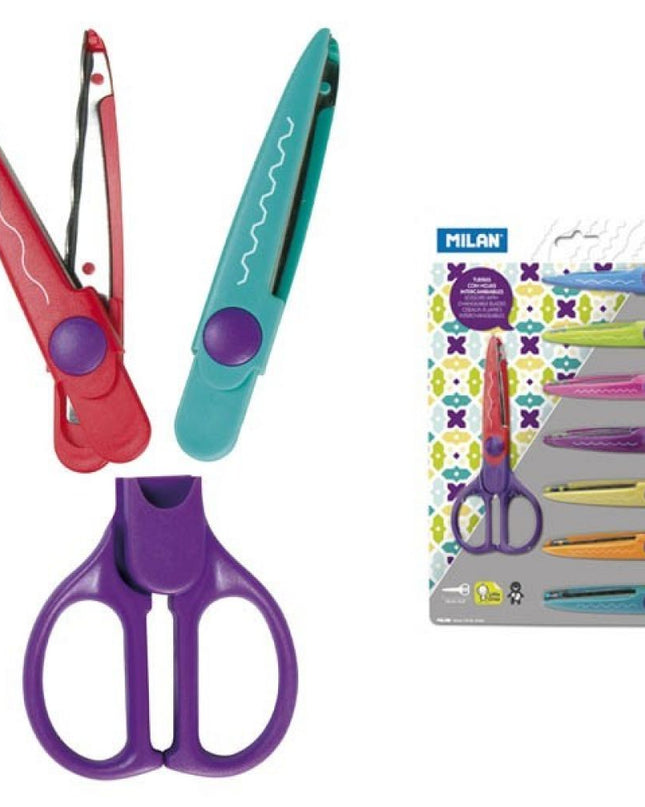 SET DE TIJERAS DE FORMAS MILAN 8PC