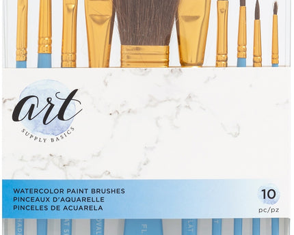 SET DE PINCELES PARA PINTURA ACUARELA 10 PZS