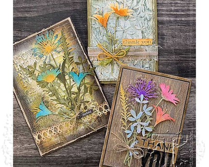 ESTAMPADOS ACRILICOS WILDFLOWER#1 5 PCS - SIZZIX
