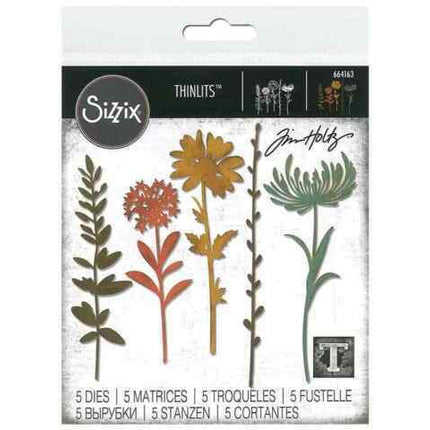 ESTAMPADOS ACRILICOS WILDFLOWER#1 5 PCS - SIZZIX