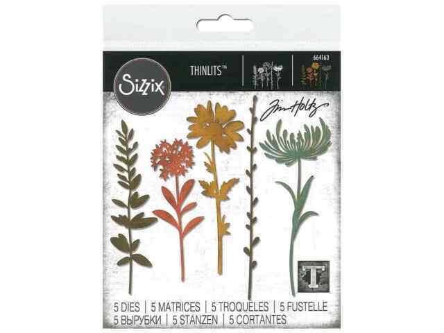 ESTAMPADOS ACRILICOS WILDFLOWER#1 5 PCS - SIZZIX