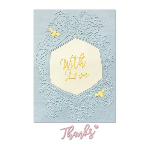 SIZZIX - EMBOSSING/DIES -  MARCO HEXÁGONO FLORAL