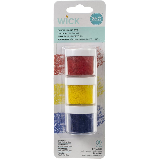 WE-R - TINTA PARA HACER VELAS COLORES PRIMARIOS 3 PCS