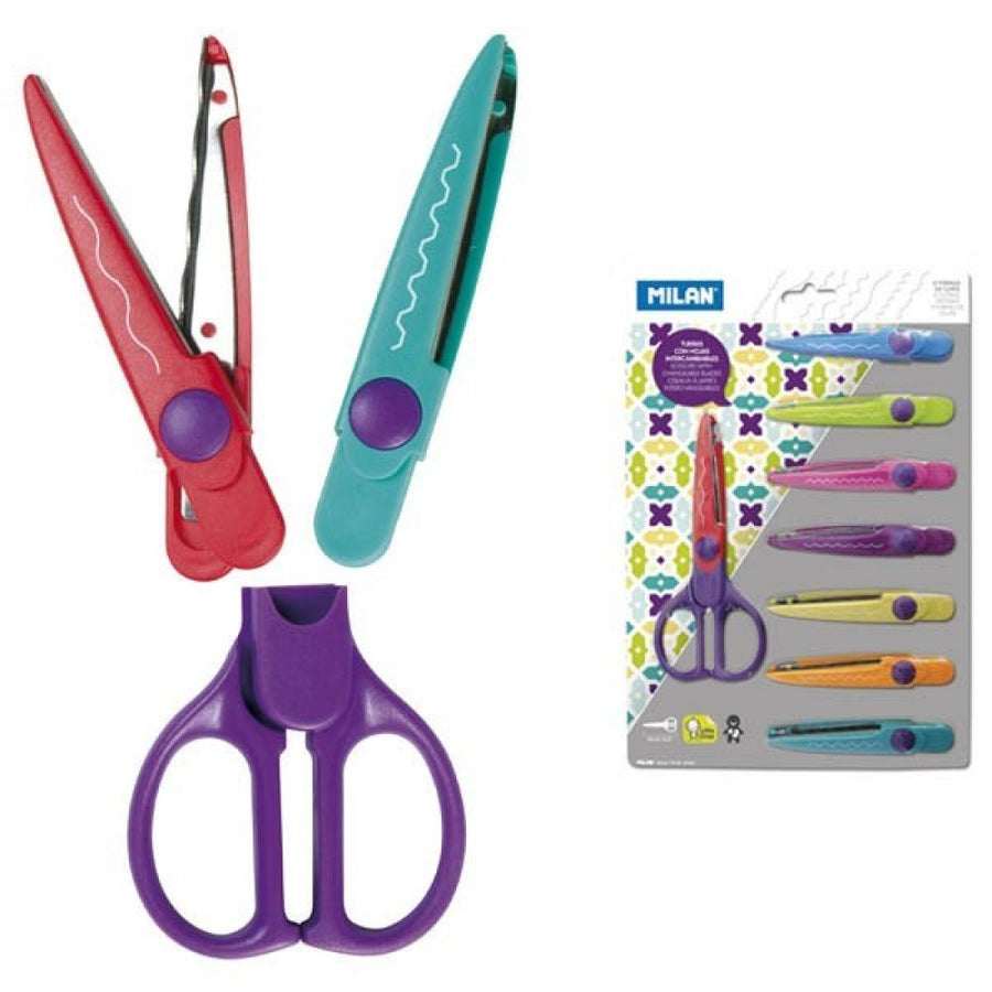 SET DE TIJERAS DE FORMAS MILAN 8PC